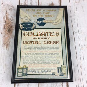 Framed 1908 Colgate Dental Cream Magazine Ad